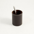 Pen Cup - Brown Leather